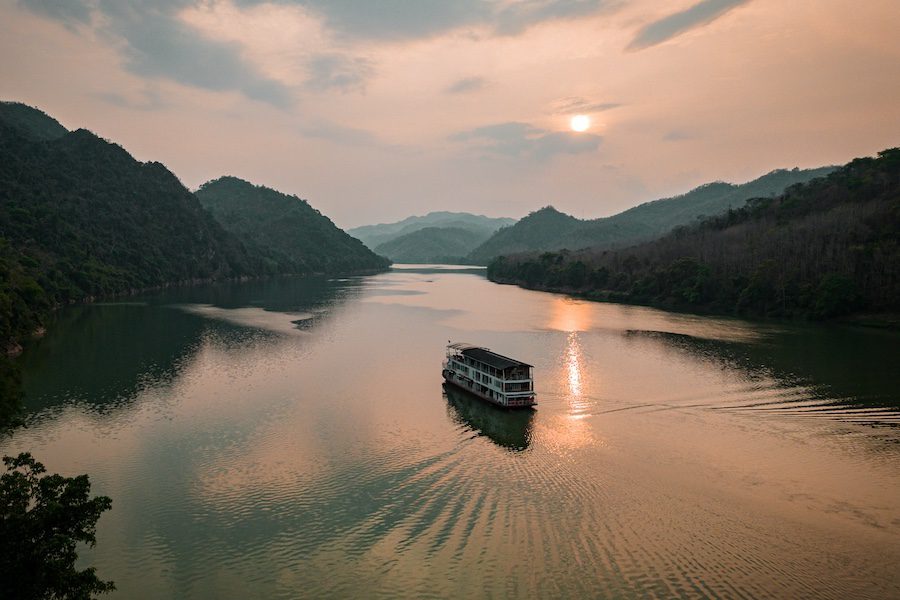mekong kingdoms boheme luxury river cruise loatian motifs wood boat